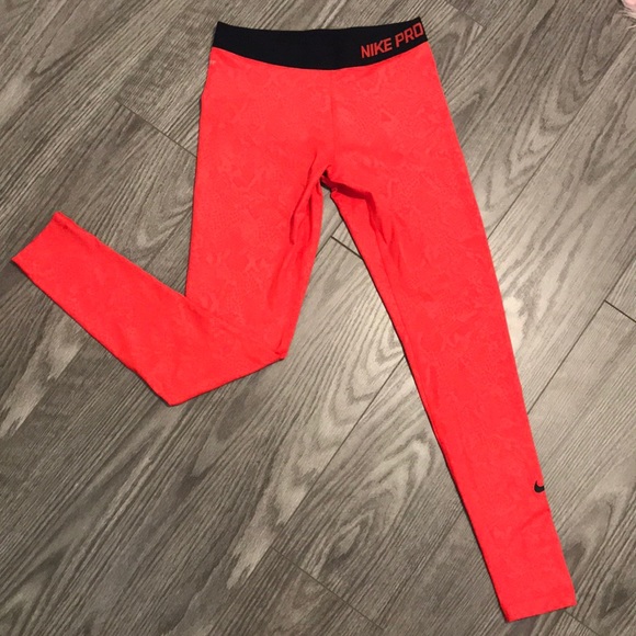 Nike Pants - Nike Red Dri-Fit Pro Leggings - EUC like new!